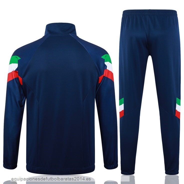 Nuevo Conjunto Completo Ropa Deportiva Con Cremallera Larga Italia 2024 Azul II Marino Baratas